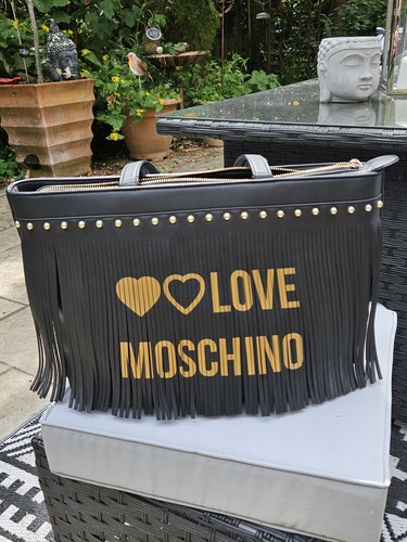 Love moschino black tassle bag - love,