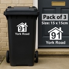 3 x Personalized Wheelie Bin
