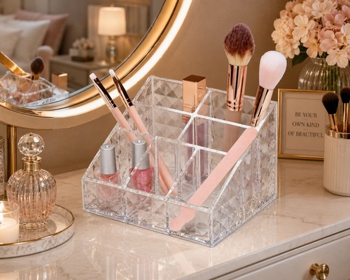 Large clear makeup organiser - large,