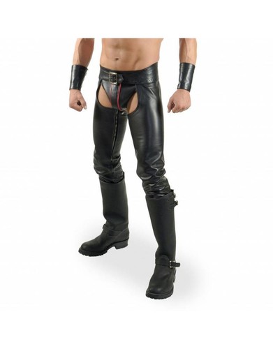 Men black genuine leather - black,
