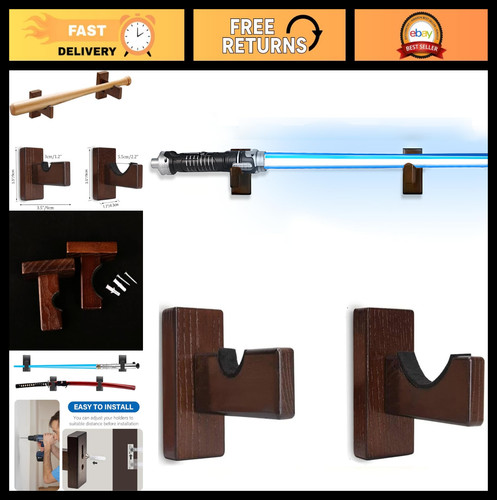 Wooden lightsaber rack - wooden, wall