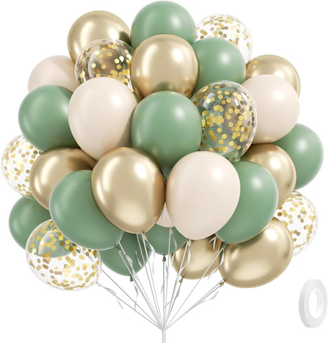 60pcs sage green sand white - sand,