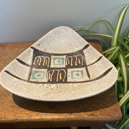 German fat lava pottery dish - german,