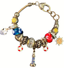 Nautical charm bracelet - nautical,