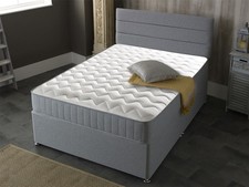 Starlight Beds 8'' Standard Sprung Mattress White & Grey-Single/Double/King Size