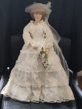 The Princess Diana 19” Porcelain Wedding Dress Bride Doll by The Danbury Mint