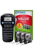 Dymo Label Manager/printer 160 Starter Kit + 3 Rolls of D1 Tape Black In White