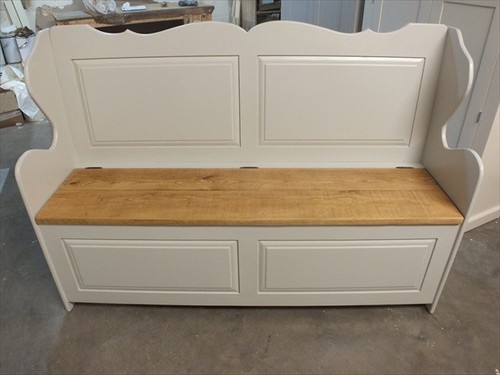 Painted wave monks bench - monks,