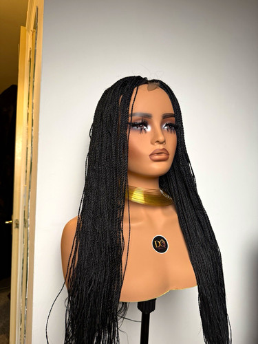Synthetic black long twisted - synthetic,