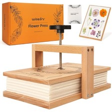 wisedry Flower Press Kit, Easy One-Step Pressing, Even Pressure, 6 Layers, 10 x