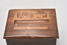 Vintage Wooden Cigarette Box Dispenser – Retro Smoking Accessory – 12cm