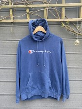 Champion Blue Hoodie Mens Size