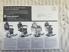 Vintage 1950’s BELMONT Barber Chair 4 MODELS Sign/Ad