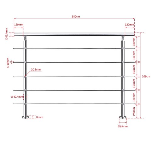 Balustrade stair grab rail