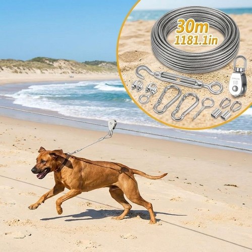 30m dog runner - dog, yard