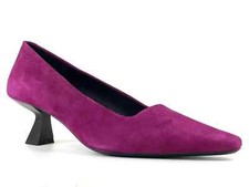 Vagabond Womens UK 6 EU 39 Lissie Fuchsia & Black Suede Court Shoes Chiseled Toe