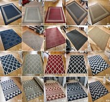 INDOOR & OUTDOOR FLATWEAVE CONSERVATORY KITCHEN PATIO NON-SLIP GEOMETRIC RUGS