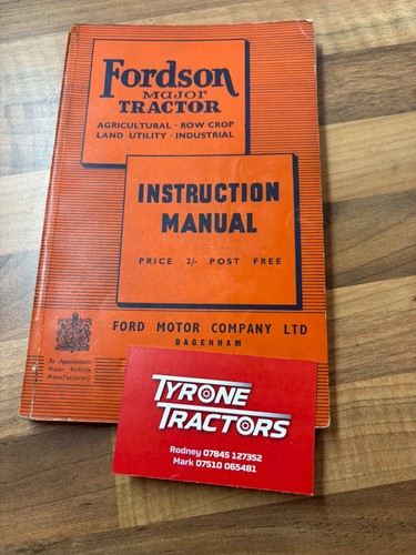 Fordson e27n major - major, instruction
