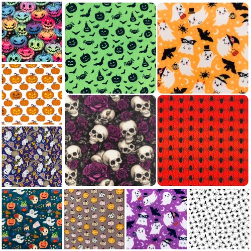 Halloween fabric polycotton - fabric,