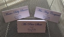 10 x Diamante Place Cards Name