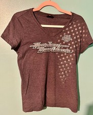 Harley-Davidson Stars And Stripes Womens V-neck Size Medium