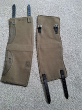 Vintage Style German Army Military Gaiters green canvas