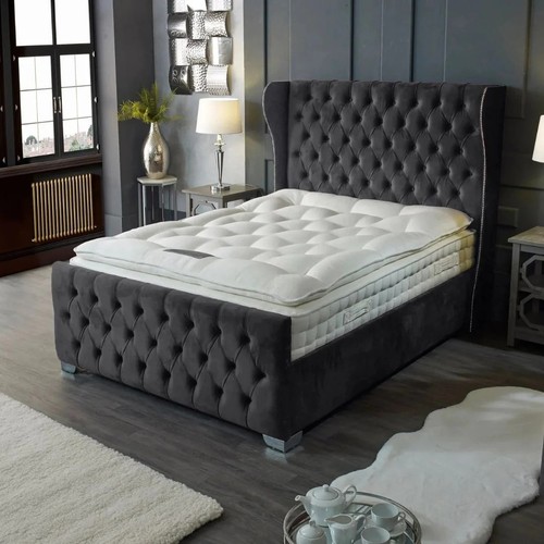 Wingback chesterfield bed - wingback,
