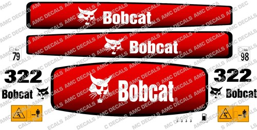 Bobcat 322 mini digger - mini, decal