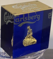 Vintage Carlsberg Export Lager Bar Font Beer Pump Topper Mancave Blue & Gold