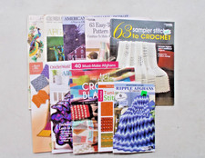 10 CROCHET BOOKS RIPPLE AFGHANS AMERICANA BLANKETS PATTERNS EDGING