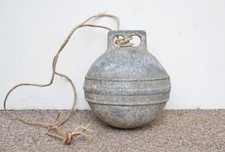 Vintage old metal fishing float buoy 8 in / 20 cm aluminium - FREE POSTAGE