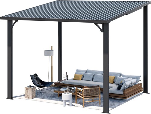 Aluminium lean gazebo - aluminium, to