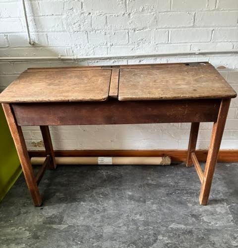 Vintage double wooden school