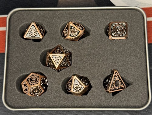 Metal dice set - metal,