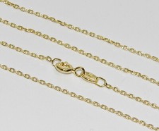 9CT YELLOW GOLD & SILVER BELCHER CHAIN / NECKLACE ~ 14" 16" 18" 20" 22" 24"