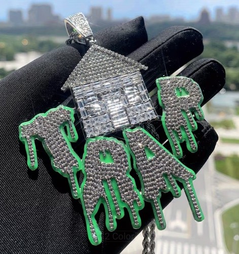Iced trap pendant with - trap, rope