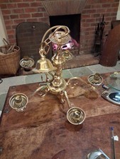  5 Arm Brass Coloured Ceiling