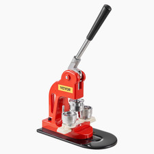 Button Maker Machine 32mm (1.25") Badge Press Kit with 500 Parts, Circle Cutter 