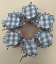 6 Handmade fabric blue gingham