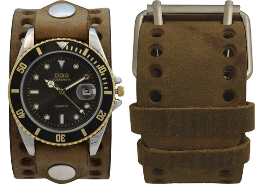 Cuffwatches two hole leather - -,