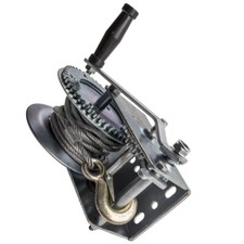 3500 lbs 33ft Hand Winch Heavy Duty Hand Crank Steel Cable For trailer RV/auto