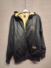 Adidas Originals Chile 62 Black/Gold Track Jacket Mens M Tracksuit Top Wet Look