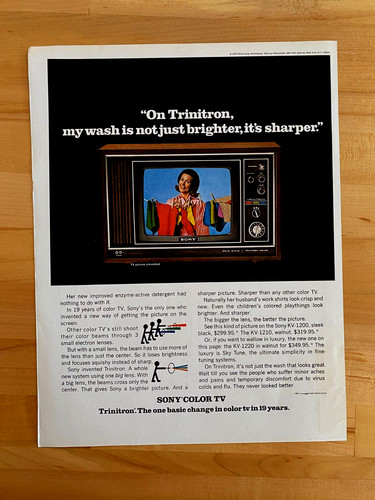 1970 vintage print sony color - 1970,