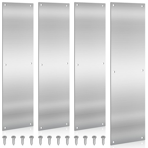 Metal door push plate - metal,