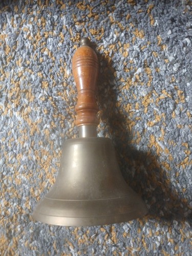 Large brass wooden handle - brass,