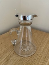 Lovely Edwardian 1906 Silver & Glass Conical Whisky Noggin by J&J Maxfield Ltd