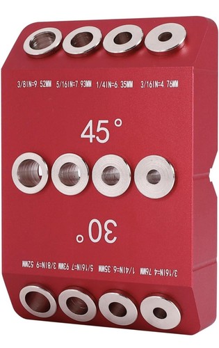 Angled drilling jig 90 - drilling, 45