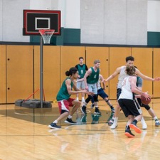 Outdoor 7.5-10 FT Height Adjustable Basketball Goal System with Wheels