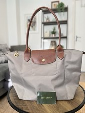 Longchamp Le Pliage Taupe Nylon Medium Tote Bag