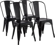 Metal dining chairs - 4x,